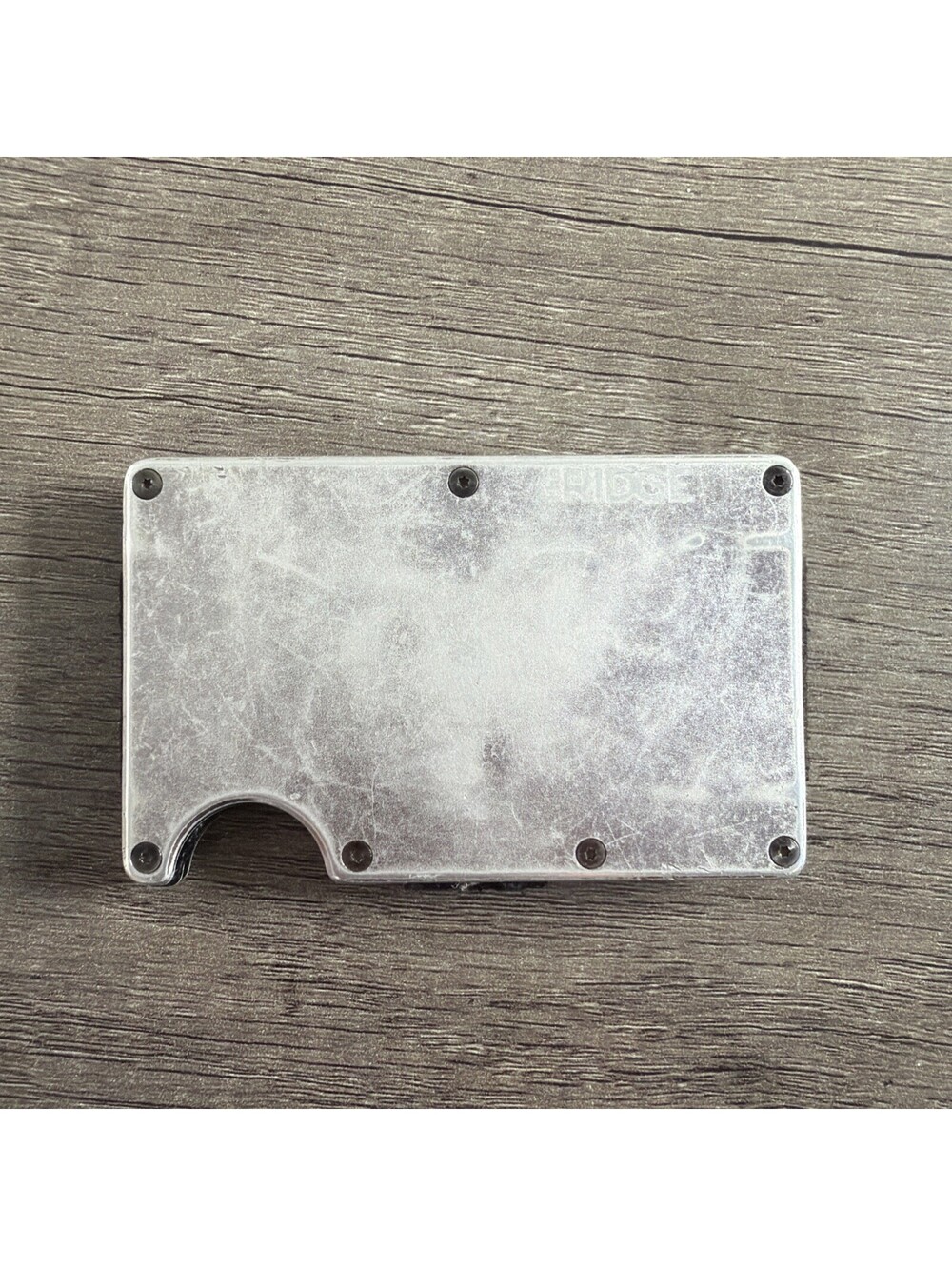 Ridge Wallet with Money Clip for Men Gray Silver